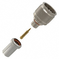 N Type Connector Plug, Male Pin 50 Ohms Free Hanging (In-Line) Crimp