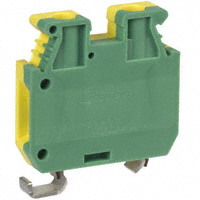 Terminal Block Connector 2 Position Ground, Earth Green, Yellow 14-26 AWG