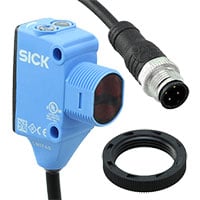 Sensor óptico 0,197" a 5,906" (5mm a 150mm) PNP - liga no escuro/liga no claro - selecionável