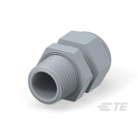 Kabelverschraubung, langer Eingang Polyamid (PA6), Nylon 6 1/2" NPT Grau