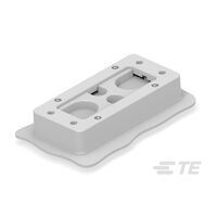 Rektangulær - 6,516" L x 2,972" B (165,50mm – 75,50mm) Gummitetning, Innføringsplate Grå