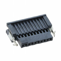 10 矩形连接器 - 外壳 绝缘体 黑色 0.050"（1.27mm）