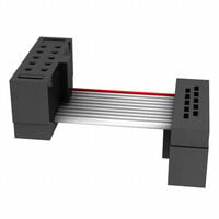 10 Position Cable Assembly Rectangular Socket to Socket, Reversed 0.167' (50.80mm, 2.00")
