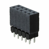 10 Position Elevated Socket Connector 0.100" (2.54mm) Through Hole Gold