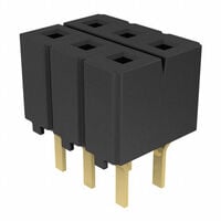 6 位置 插座 连接器 0.100"（2.54mm） 通孔 镀金