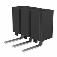 3 位置 插座 连接器 0.100"（2.54mm） 通孔，直角 锡