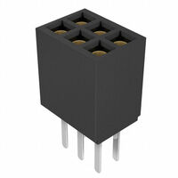 6 Position Receptacle Connector 0.050" (1.27mm) Through Hole Gold