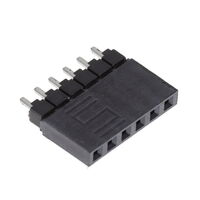 6 Position Elevated Socket Connector 0.100" (2.54mm) Through Hole Gold