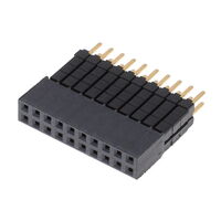 20 位置 抬升式插座 连接器 0.100"（2.54mm） 通孔 镀金