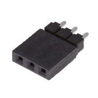 3 Position Elevated Socket Connector 0.100" (2.54mm) Through Hole Gold