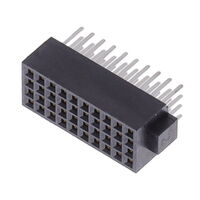 40 Positionen Buchse Steckverbinder 0,050" (1,27mm) Durchkontaktierung Gold