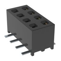 8 位置 插座 连接器 0.079"（2.00mm） 表面贴装型 镀金