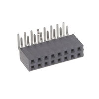 16 Position Receptacle Connector 0.100" (2.54mm) Through Hole, Right Angle Gold