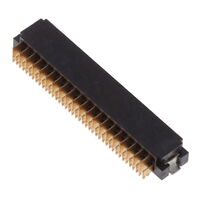 40 Positionen Buchse Steckverbinder 0,050" (1,27mm) Oberflächenmontage, rechtwinklig Gold