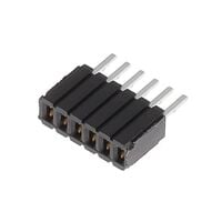 6 位置 插座 连接器 0.050"（1.27mm） 通孔 镀金