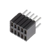 10 位置 插孔 連接器 0.050" (1.27mm) 通孔式 金