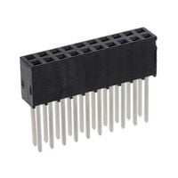 20 Position Receptacle Connector 0.100" (2.54mm) Through Hole Gold