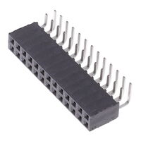 26 Position Receptacle Connector 0.100" (2.54mm) Through Hole, Right Angle Gold