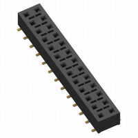 26 Position Receptacle, Bottom Entry Connector 0.100" (2.54mm) Surface Mount Gold