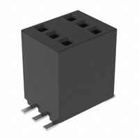 6 位置 插座 连接器 0.050"（1.27mm） 表面贴装型 锡