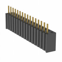 16 Position Receptacle Connector 0.100" (2.54mm) Through Hole, Bottom Mount Gold