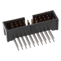 Connector Header Through Hole, Right Angle 20 position 0.100" (2.54mm)