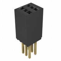 6 位置 插座 连接器 0.050"（1.27mm） 通孔 镀金