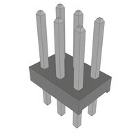 Steckverbinder, Steckleiste Durchkontaktierung 6 positionen 0,079" (2,00mm)