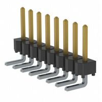 커넥터 헤더 스루홀, 직각 8 위치 0.100"(2.54mm)