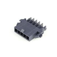 5 Rectangular Connectors - Housings Plug Black 0.165" (4.20mm)