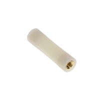 Round Standoff Threaded M3 Nylon, Brass Insert 0.984" (25.00mm) Natural