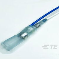 Wire to PCB Solder Sleeve Transparent - Blue 0.175" (4.45mm)