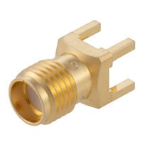 SMA Conector Receptáculo, toma hembra 50 Ohms Orificio pasante Soldadura