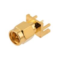 SMA Connector Plug, Male Pin 50 Ohms Board Edge, End Launch Solder