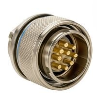 7 Position Circular Connector Plug, Male Pins Crimp