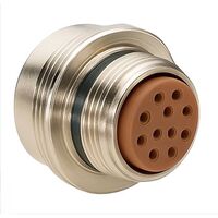 2 Position Circular Connector Plug, Male Pins Crimp