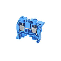 Terminal Block Connector 2 Position Feed Through Blue 4-24 AWG
