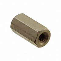 Hex Standoff Threaded #6-32 Aluminum 0.500" (12.70mm) 1/2" Gold