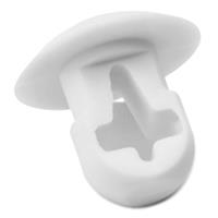 Single Opening Cable Tie Holder White Push In - Snap Lock