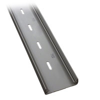 DINレール Cセクション 幅2.300インチ x 高さ0.700インチ（58.42mm x 17.78mm） 溝付き 塩化ビニール（PVC） 48.000インチ（1219.20mm）