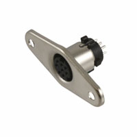 8 腳位圓形連接器 插孔、母插座 焊接