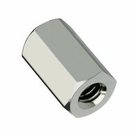 六角支座 有螺纹 M4x0.7 黄铜 0.394"（10.00mm）