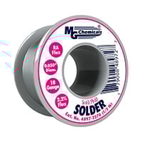 Leaded Rosin Activated (RA) Wire Solder Sn60Pb40 (60/40) 16 AWG, 18 SWG Spool, 8 oz (227g), 1/2 lb