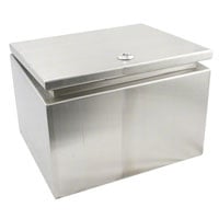 Box Metal, Stainless Steel Natural Hinged Door, Lid 11.810" L x 9.840" W (299.97mm x 249.94mm) X 7.870" (199.90mm)