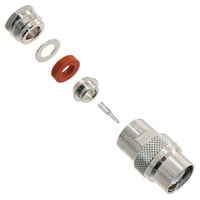 TNC Connector Plug, Male Pin 50 Ohms Free Hanging (In-Line) Solder