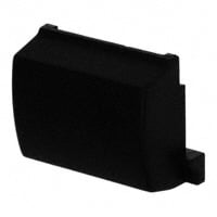 Rectangular, Convex (Domed) Tactile Switch Cap Black Snap Fit