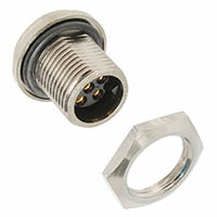 6 Position Circular Connector Receptacle, Female Sockets Solder Cup