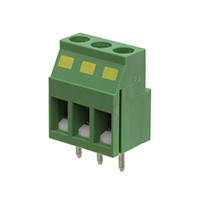 3 Position Wire to Board Terminal Block Horizontal with Board 0.197" (5.00mm) Through Hole