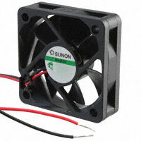 Ventilator Tubeaxial 12VDC Vierkant - 50mm L x 50mm H Vapo-Bearing™ 7,7 CFM (0,216m³/min) 2 draadkabels