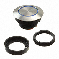 Konfigurerbare bryterkomponenter – skrog Trykknapp, Rund Belyst - Blå